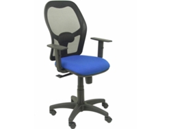 Silla de Escritorio Operativa PIQUERAS Y CRESPO Alocén Azul (Brazos ajustables - Malla y Tejido)