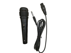 Micrófono dinámico unidireccional con cable Bluelans, color negro, con interruptor, ligero y duradero.