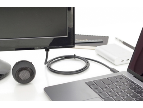 Digitus Ak-300332-020-S Cable Adaptador de Video 2M Usb Tipo-C Dvi-D Negro