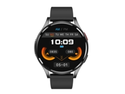 Reloj inteligente Yunzii Black con llamadas Bluetooth, reproducción de música, notificaciones y monitorización de ECG.