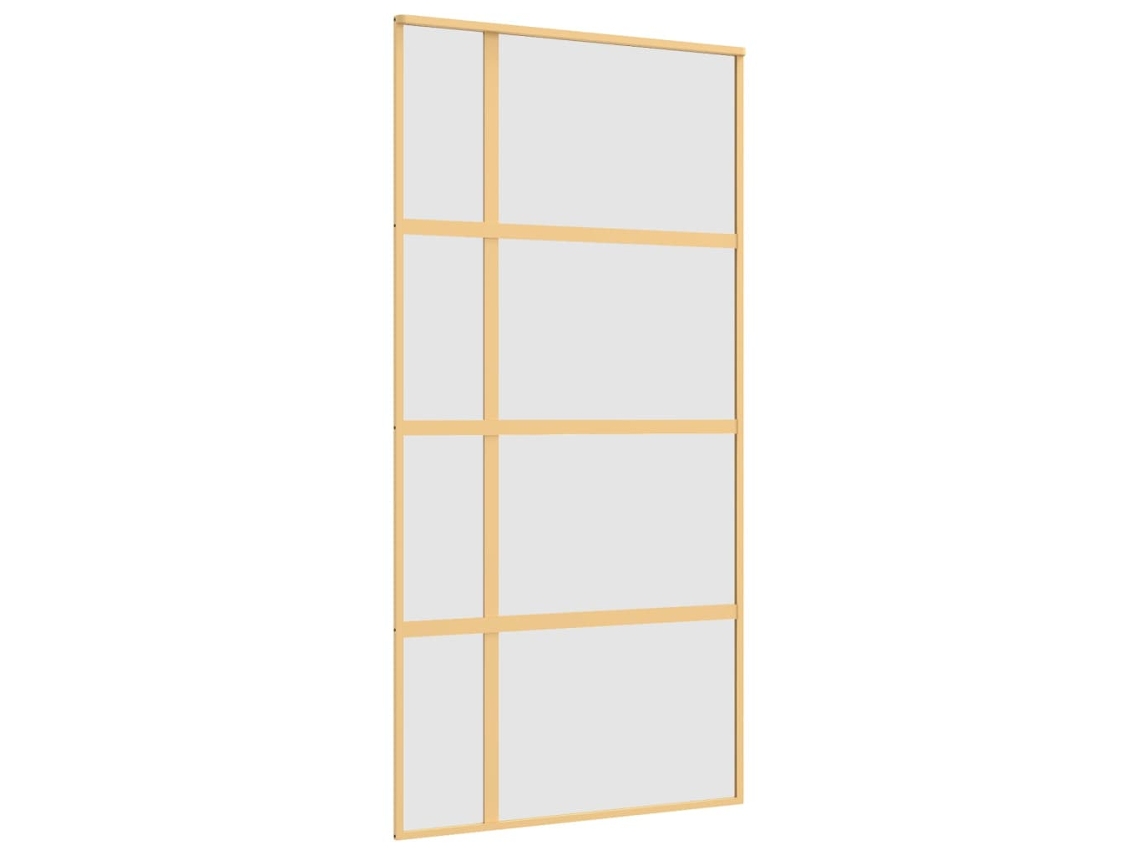 Puerta corredera VIDA XL dorada de vidrio ESG esmerilado y aluminio