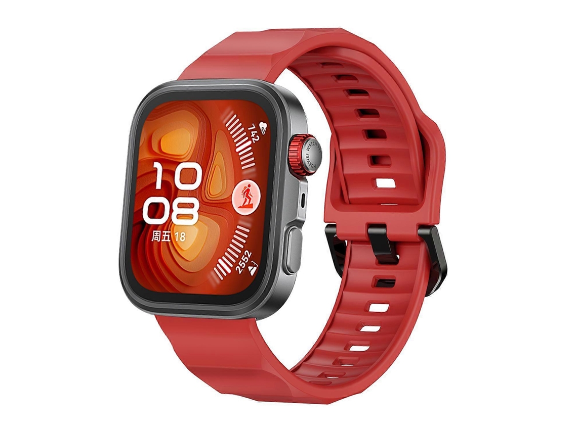 Correa de silicona negra ondulada con hebilla para Huawei Watch Fit3 / Fit4 / Fit4 Pro