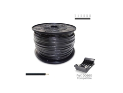 Cablecillo Flexible Libre De Halógenos H07z1-k 2,50mm² Color Negro (400 Metros De Longitud En Bobina De Ø26x15cm)