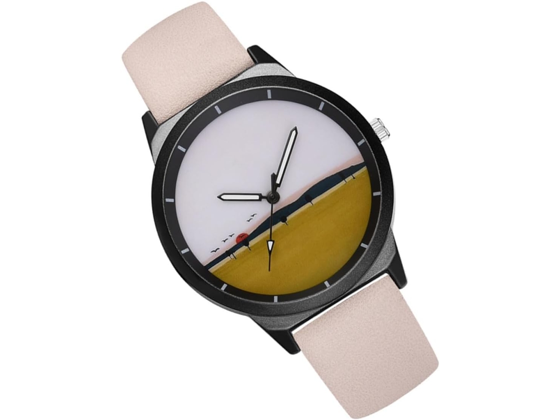 Reloj Pulsera Sencillo Elegante Pu Aleación Cómodo Estilo Versátil Diario Usar Uso