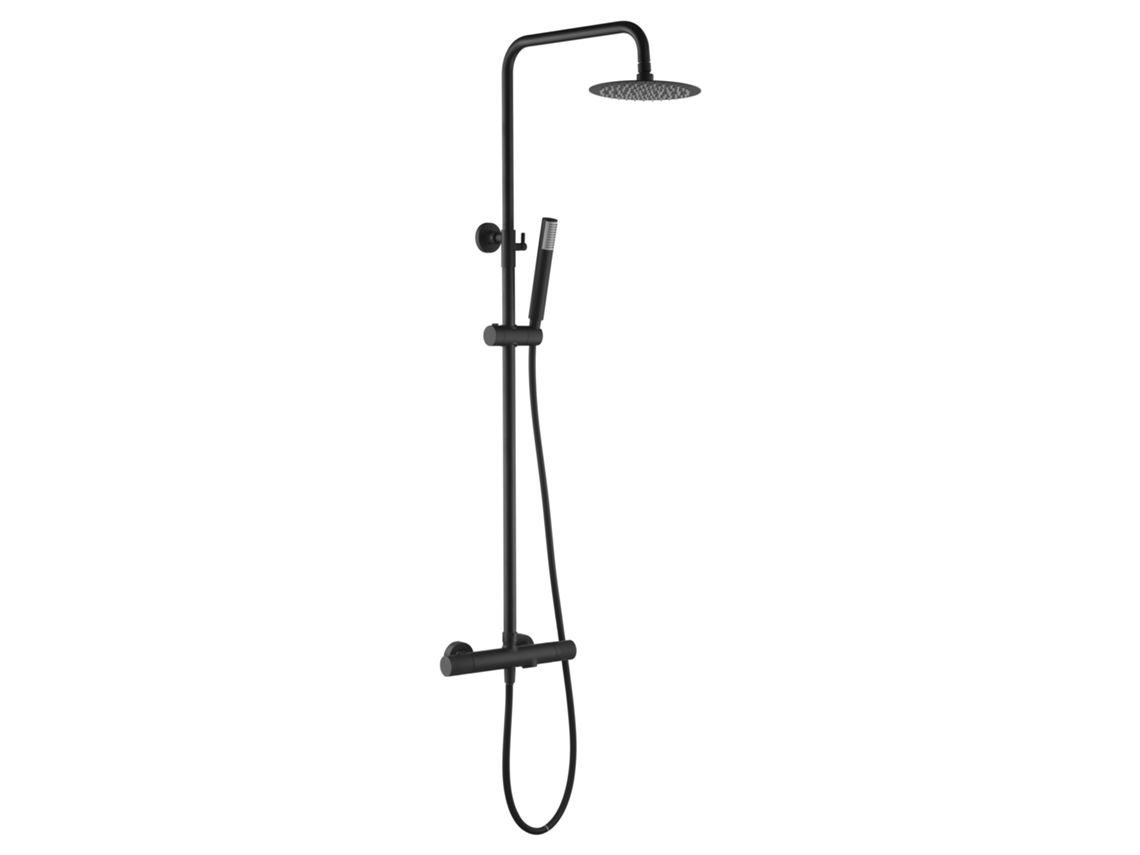 Columna de bañera y ducha con grifo, termostática color Negro Mate MICE COLLECTION