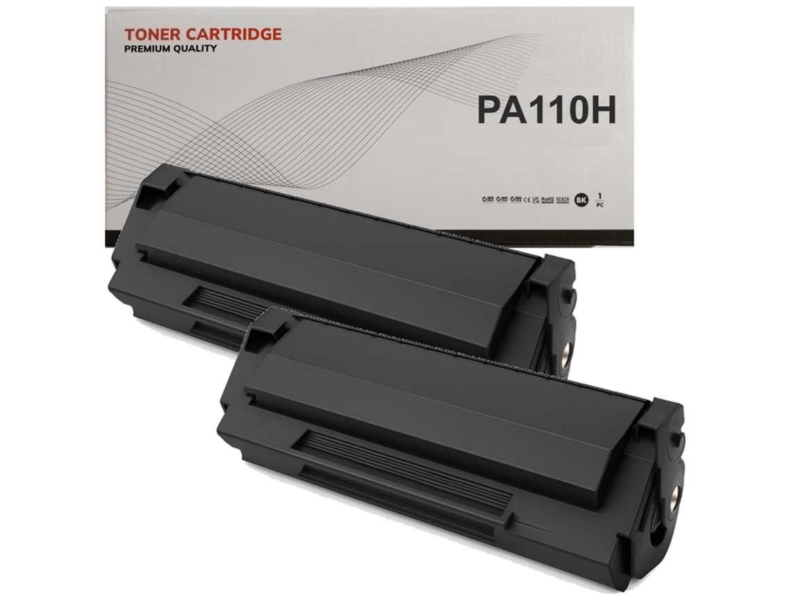 Pa110h Pack 2 Cartuchos De Toner Negro Compatible Con Pantum Pa-110h