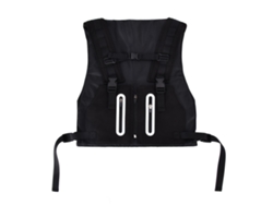 2026-chaleco Reflectivo Impermeable Con Bolsillo Cremallera Poliéster Alta Visibilidad Para Senderismo, Correr Y Ciclismo Negro