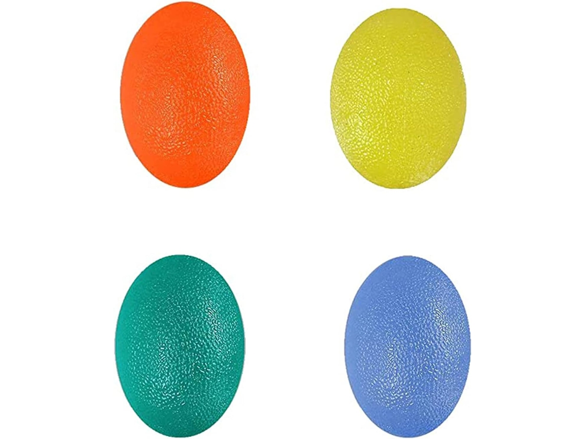 Pelotas de silicona para ejercicios de mano, antiestrés para fortalecer y tratar, con 4 niveles de resistencia Kofihety