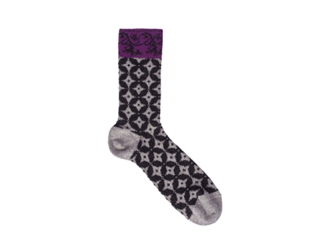Calcetines Femeninos Lurex con Círculos Entrelazados Talla One Size GALLO