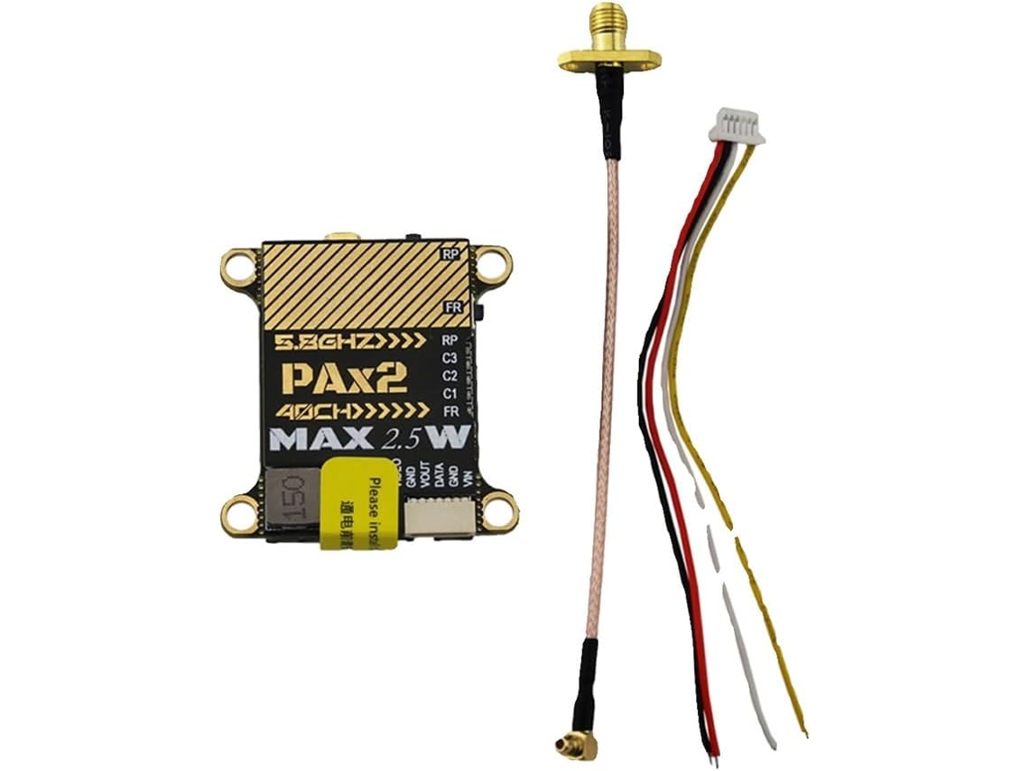 Kit De Transmisor De Video Fpv 5 8g 2 5w 40ch Con Audio De 25mw/400mw/800mw/1500mw/2500mw Para Dron De Carreras Rc Negro