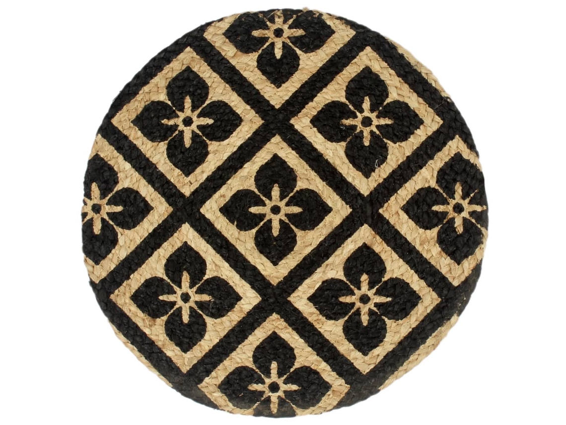 Maison Exclusive - Mantel Individual 4 Unidades Redondo Yute Negro 38 Cm
