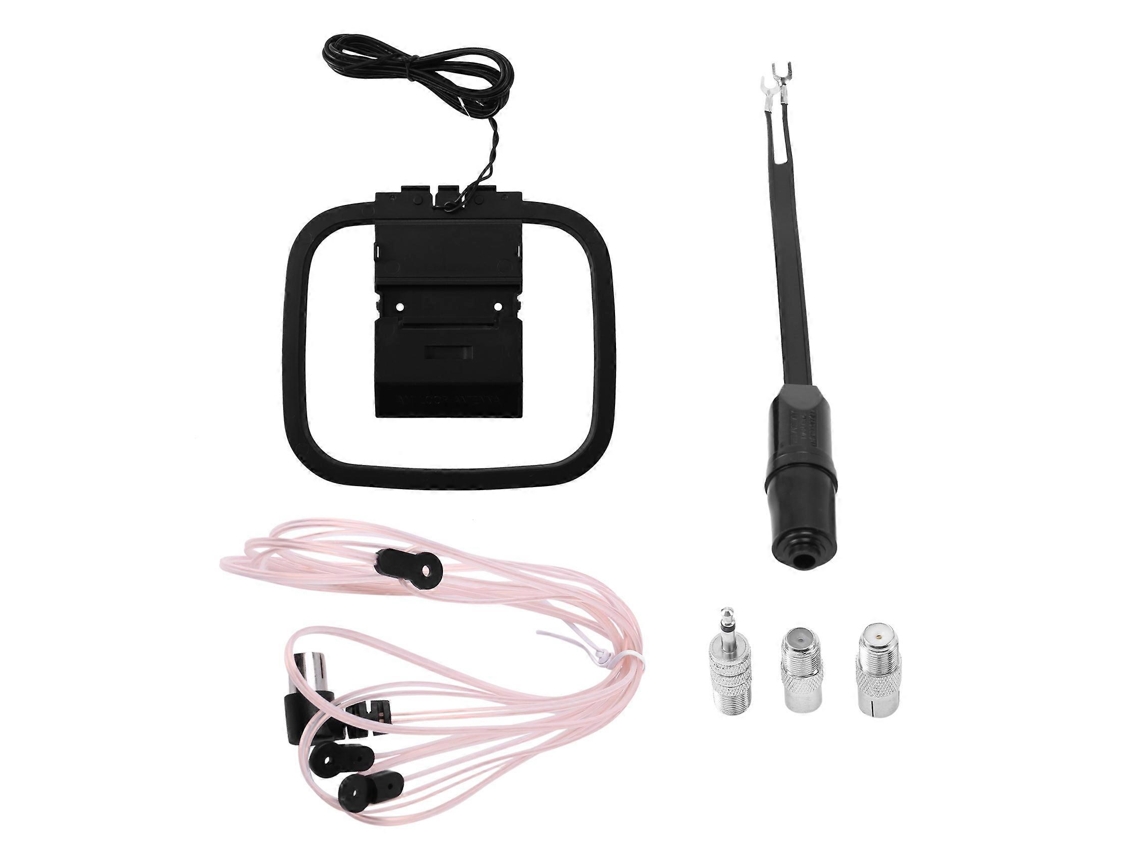 Antena FM para receptor estéreo de interior, kit de antena de radio FM AM universal de 75 ohmios/300 ohmios con antena. Sygo