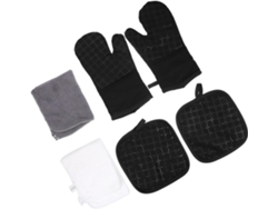 Juegos, Té, Pp, Cocina, 2 Juegos De Guantes De Horno Resistentes Al Calor Y Alfombrillas Antideslizantes Para Cocina