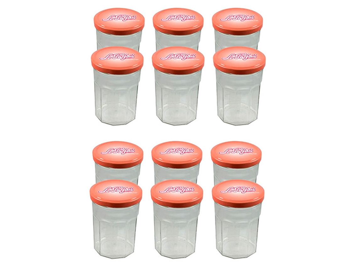 Conjunto De 12 Potes De Geléia Com Tampa 385Ml  - 922967