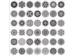 42 Plantillas De Mandalas Florales, Herramientas De Pintura Para Proyectos Artísticos Y Paredes