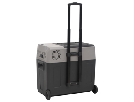VIDAXL Nevera con ruedas y asa polipropileno negro y gris 40 L