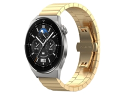 Brazalete de acero inoxidable con cierre de mariposa, eslabón simple, para Huawei Watch GT 3 Pro de 43 mm y 20 mm.
