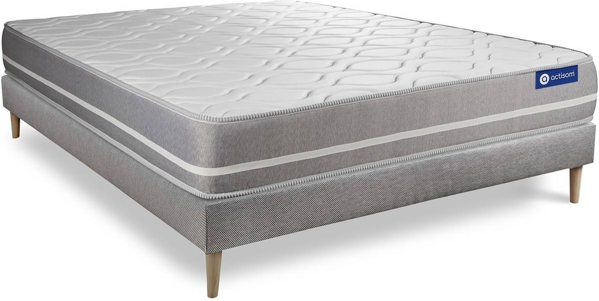 Conjunto de Somier + Colchón ACTISOM Actimemo Touch (Gris - 150x200cm)