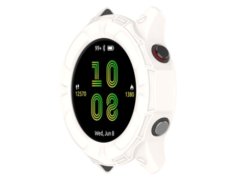 Funda protectora de reloj de TPU a prueba de golpes Garmin Forerunner 955 (blanco)