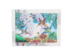 Kit De Pintura 5d Con Diamantes De Imitación Para Pájaros Y Flores, Con Herramientas Completas, Perfecto Para Regalar.