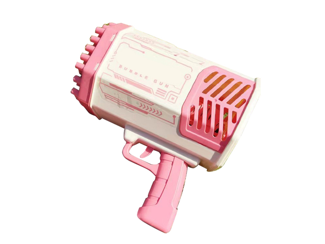 Máquina De Burbujas Portátil Para Niños Con Batería De Litio, 69 Agujeros, Blower De Burbujas Rosa