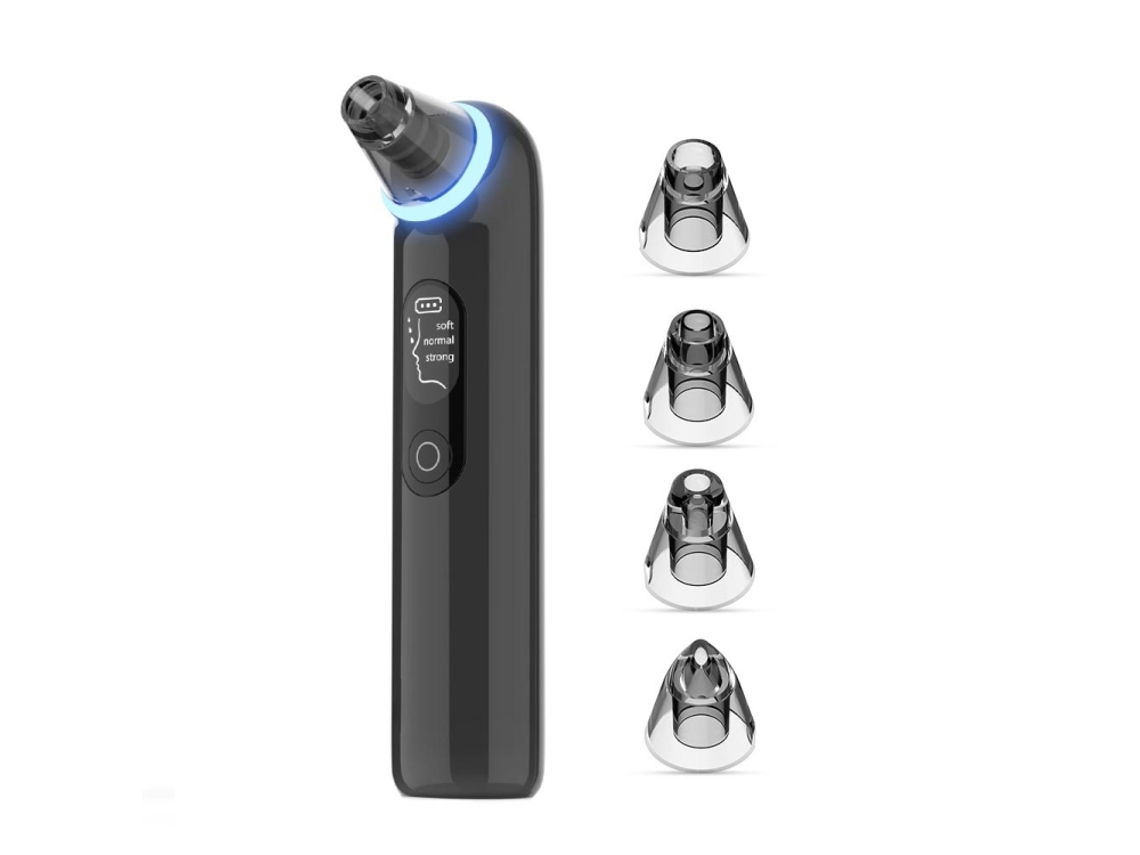 Dispositivo eléctrico de belleza facial que minimiza los poros, elimina los puntos negros y combate el acné. MDUG (negro).