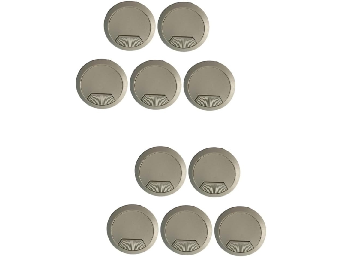 Cubierta Para Cables De Escritorio De 10 Piezas Con Textura Cepillada, Tapa Para El Paso De Cables.