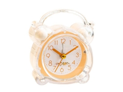 Reloj Despertador Para Niños Diseño Silencioso Abs Resistente Doble Campana Mesa Dormitorio Naranja