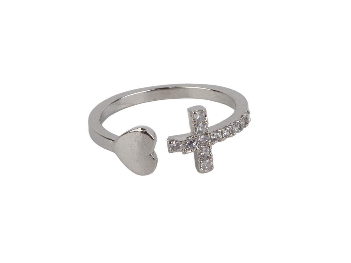 Anillo Abierto Ajustable Con Forma De Corazón De Melocotón, Regalo De Joyería De Moda Para Mujer, Cuproníquel.