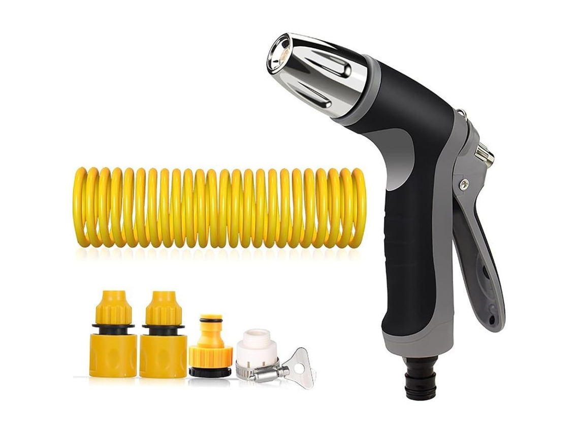 Pistola De Hidrolavadora De Alta Presión Con Kit Y Manguera Flexible Para Lavado De Autos Y Limpieza General.