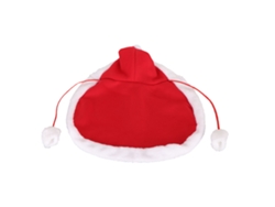 Manta navideña Kkpm para mascotas con felpa e hilo de lana rojo y blanco, un hermoso y llamativo poncho para fiestas navideñas.