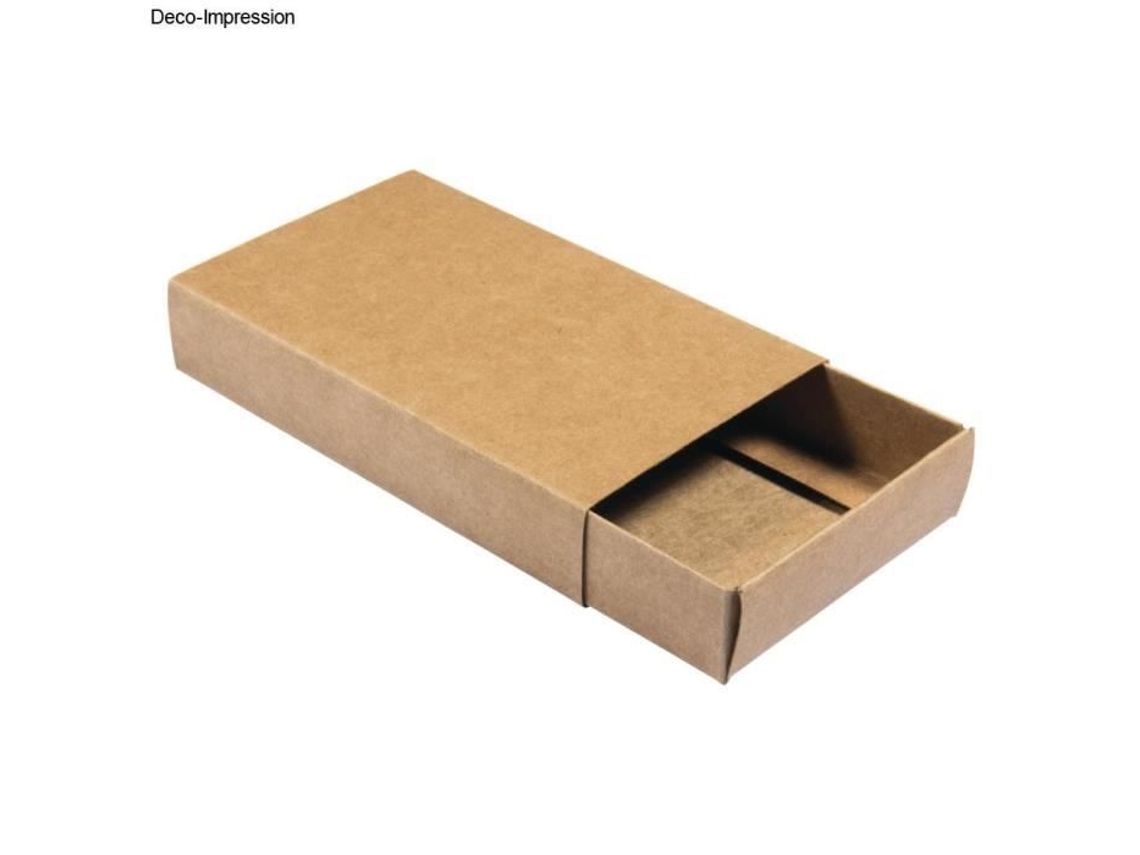 Caja de cerillas kraft modelo grande 11cm 6 piezas
