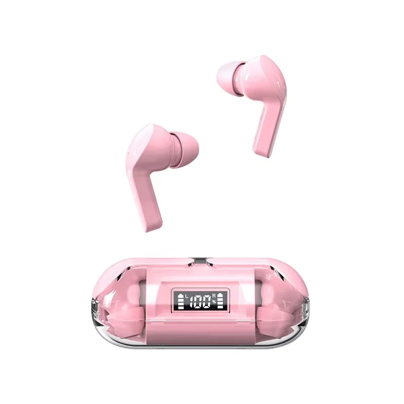 Auriculares Inalámbricos Tm20 (rosas), Micrófono Estéreo Con Pantalla Inteligente