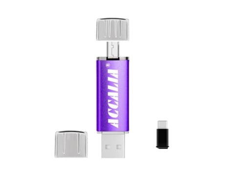 Pen USB SLOWMOOSE 3 Em 1 Tipo C Flash Stick (Morado - USB 2.0 - 128 GB)