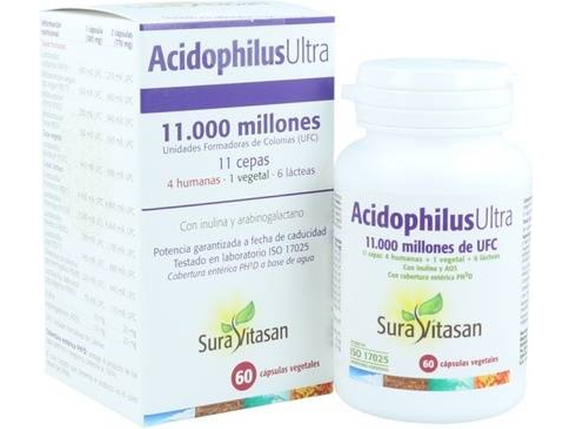Complemento Alimentar SURA VITASAN Acidophilus Ultra (60 cápsulas)