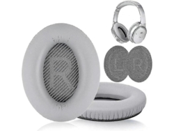 Almohadillas Para Auriculares Bose Qc35/25/15, De Piel Sintética Suave, Color Gris.