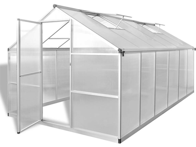 Invernadero VIDAXL de Aluminio Reforzado con marco Base 9,025 m²