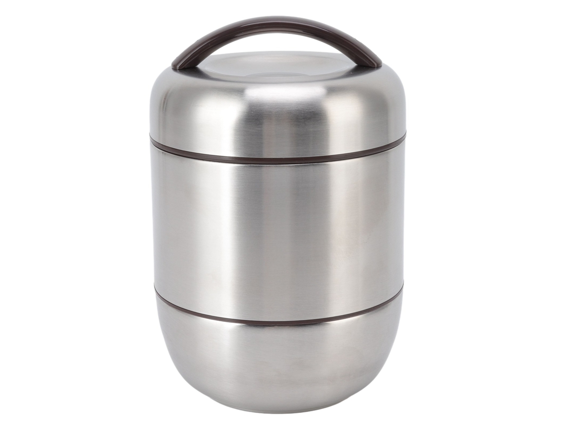 Caja De Almuerzo De Acero Inoxidable Con Aislamiento Bento 4 Capas Apilables Para Viajes Al Aire Libre