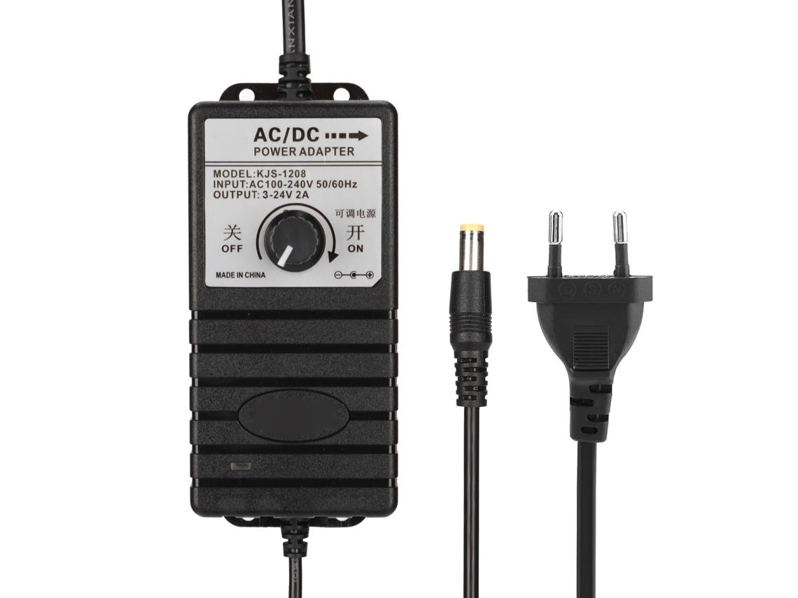 Adaptador De Corriente (voltaje Ajustable, 100-240v, Enchufe Europeo, Función De Protección)