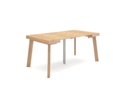 Mesa Consola extensible 160 Para 8 comensales Patas de madera Roble