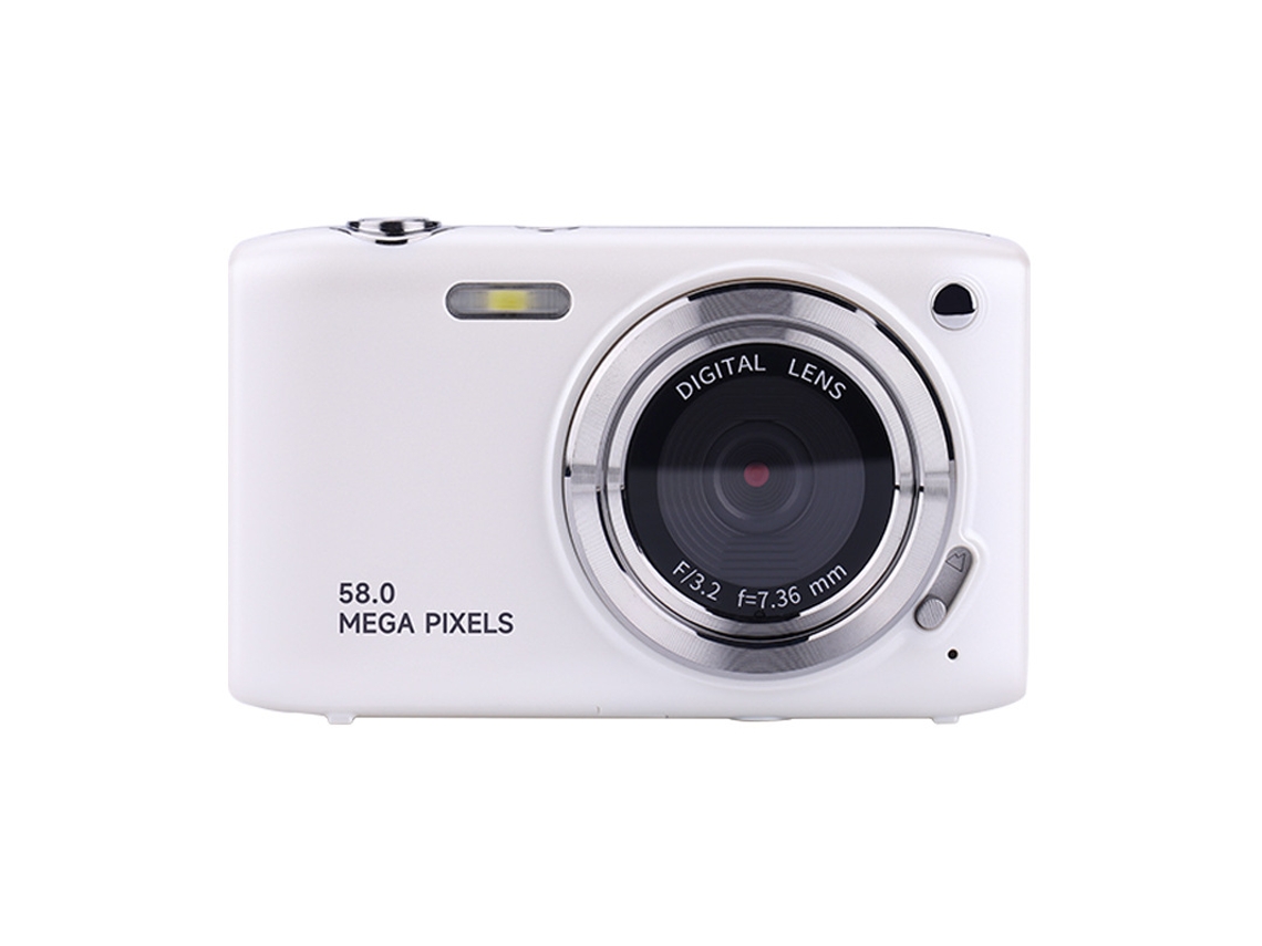 Cámara compacta digital Szsmart C600 de 58 MP, HD, zoom 16x, 2,88 pulgadas, 128 g, color blanco