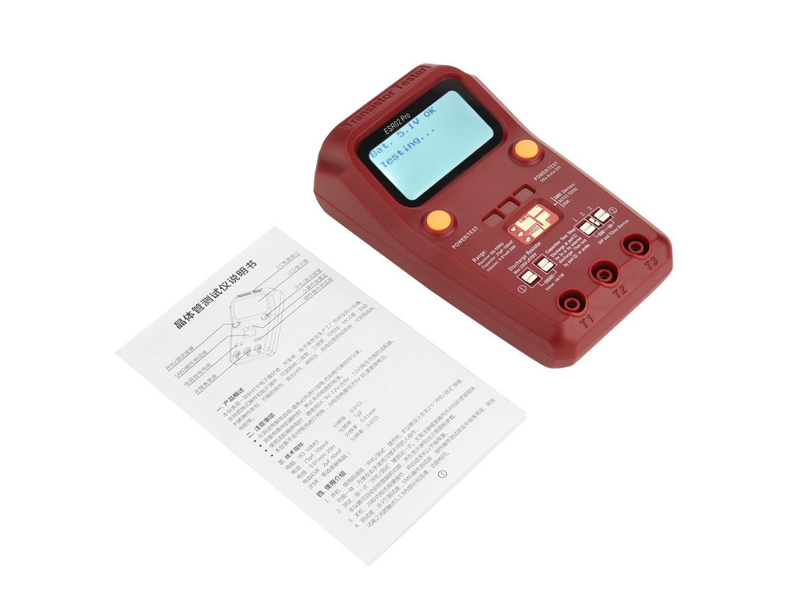 Probador Digital De Transistores Bside Esr02 Pro, Medidor De Componentes Smd, Multímetro De Inductancia