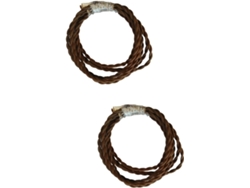 Juego De 2 Cables Eléctricos Vintage De 5 M Con Revestimiento De Tela Y Alambre Trenzado.