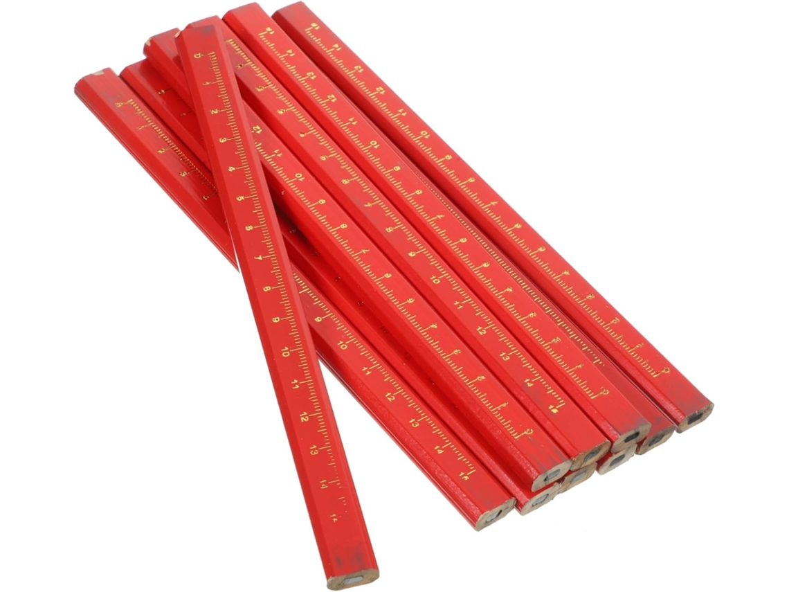 50 Lápices De Construcción Resistentes Con Escala, Lápices De Carpintero, Herramientas Mecánicas