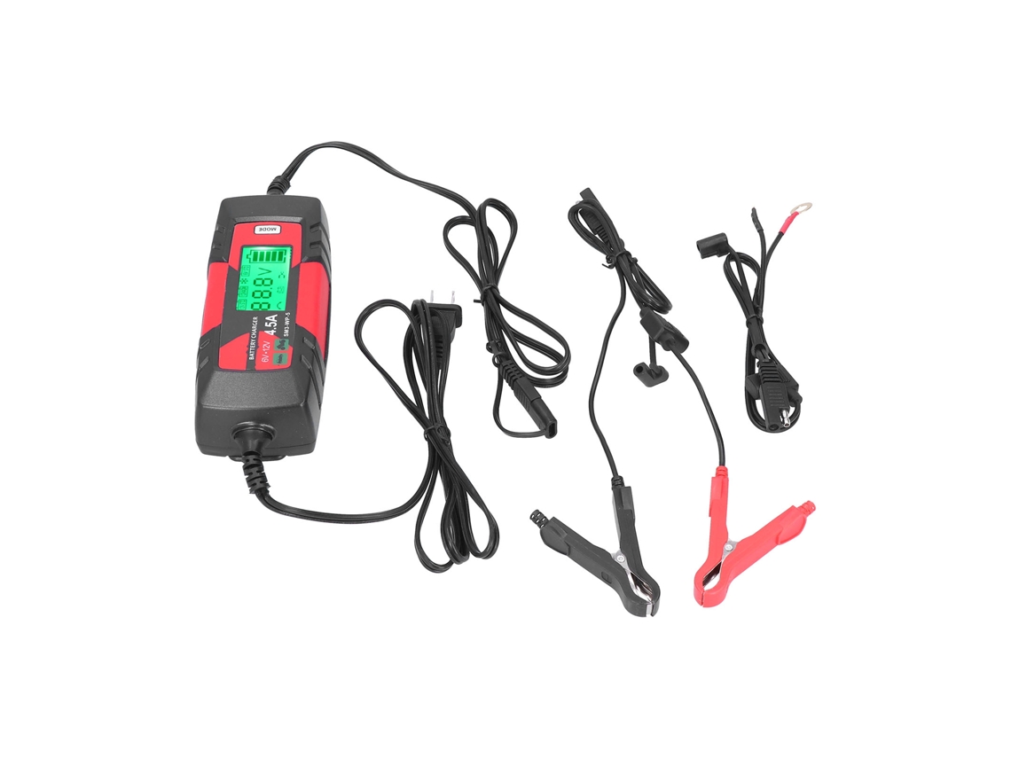 Cargador Automático Inteligente Para Baterías De Coche De 6v Y 12v Con Pantalla Lcd Sm3-wp-5us Y Enchufe De 120v.