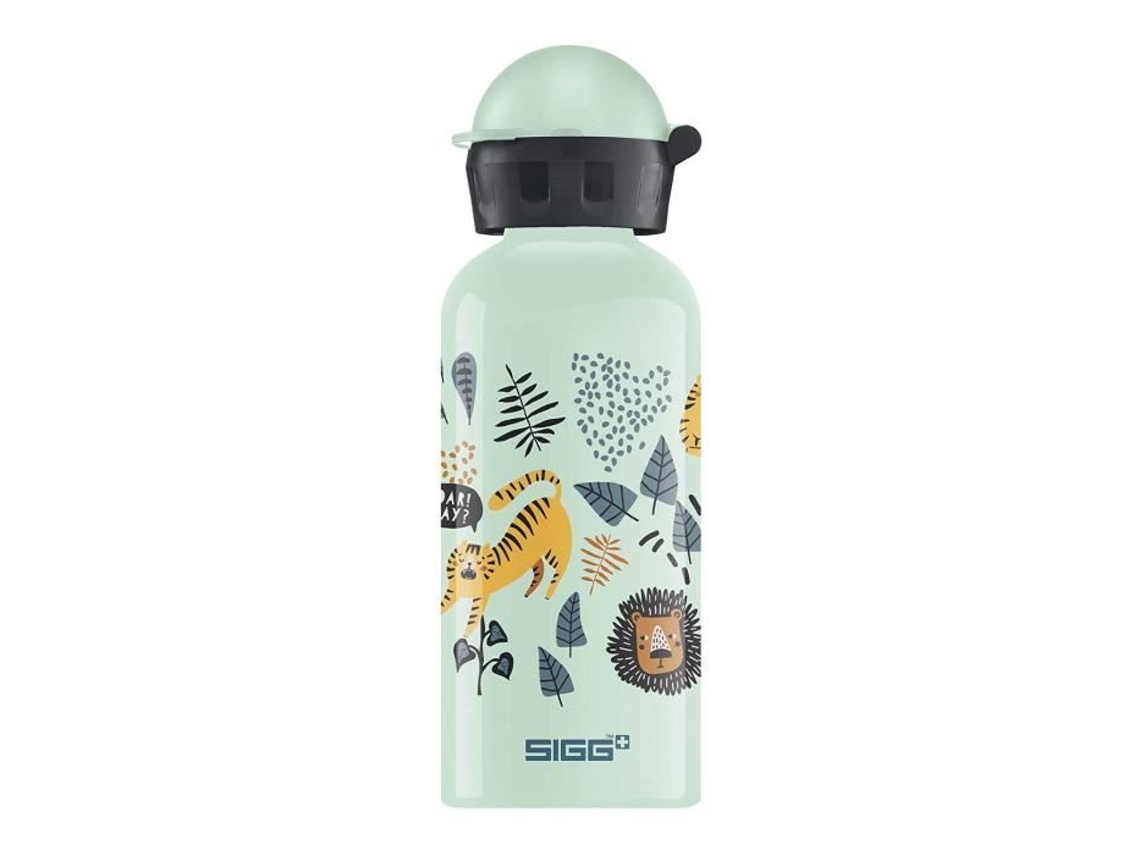 Botella infantil de aluminio - Safari - 0,4 L - Verde almendra