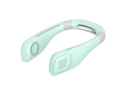 Mini ventilador de collar sin hojas USB verde