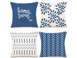 Juego De 4 Fundas De Almohada De Lino, Decoración Otoñal, 45,7 X 45,7 Cm