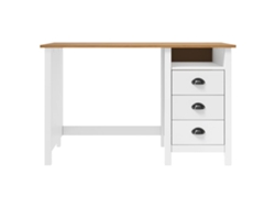 Escritorio | Mesa De Trabajo Hill Con 3 Cajones Madera De Pino 120x50x74 Cm