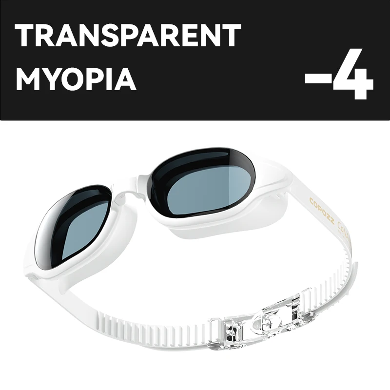 Gafas De Natación Unisex, Antivaho Duradero, Con Protección Uv Y Lentes Graduadas Blancas De 400 Grados.